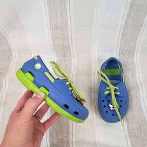 Crocs Slip On Loafers Shoes Blue Green Size C9‎